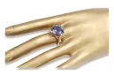 Russe soviétique rose 14k 585 or Alexandrite Rubis Émeraude Saphir Zircon bague vrc073