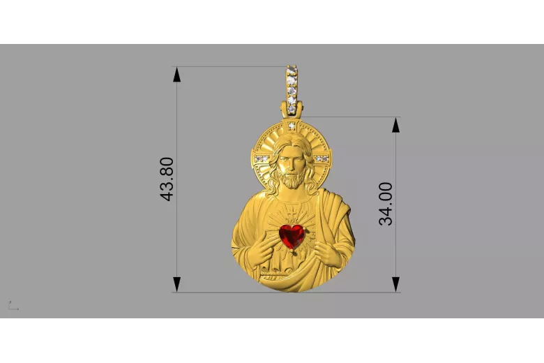 Jezus medallion icon pendant ★ zlotychlopak.pl ★ Gold 585 333 low price