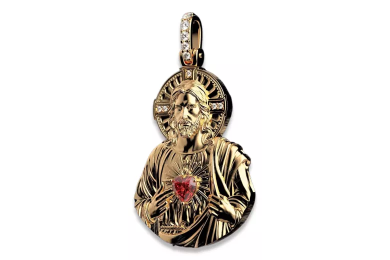 Jezus médaillon icône pendentif ★ https://zlotychlopak.pl/fr/ ★ Gold 585 333 bas prix