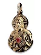 Colgante con icono de medallón de Jesús ★ https://zlotychlopak.pl/es/ ★ Oro 585 333 precio bajo