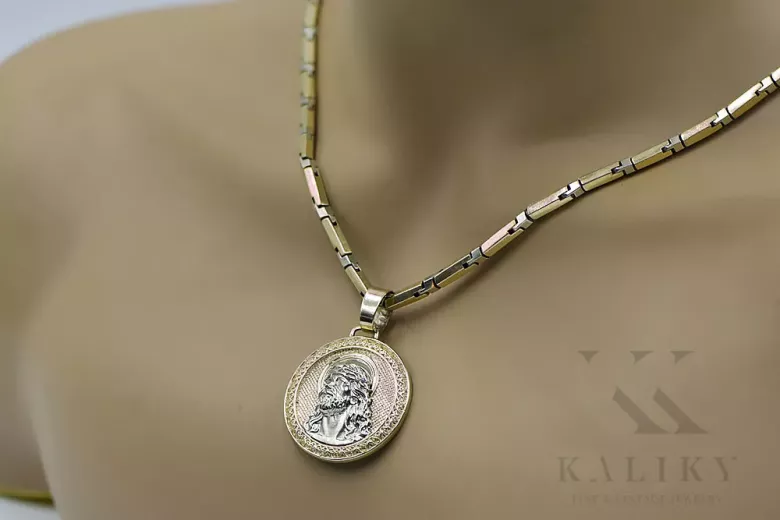 Jezus médaillon icône pendentif ★ https://zlotychlopak.pl/fr/ ★ Gold 585 333 bas prix