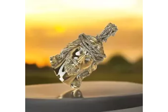 Złota zawieszka ikona Jezusa 14k 585 z żółtego złota pj010y