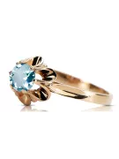 Inel Vintage Aquamarine Original Vintage 14K Rose Gold vrc004r