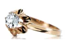 Original Jahrgang 14K Rose Gold Zirkon Ring Vintage Jewlery vrc004r