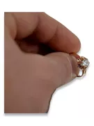 Original Jahrgang 14K Rose Gold Zirkon Ring Vintage Jewlery vrc004r