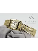 Reloj rectangular para mujer en oro de 14 quilates lw036ydgb&lbw002y