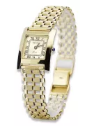 Reloj rectangular para mujer en oro de 14 quilates lw036ydgb&lbw002y