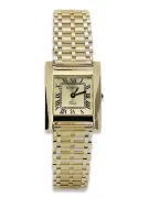 Montre rectangulaire pour femme en or 14 carats lw036ydgb&lbw002y