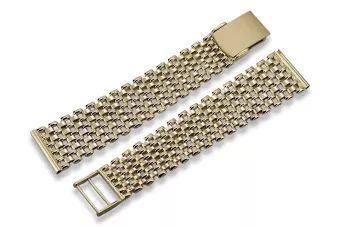 14K Yellow Gold Men's Watch Bracelet, mbw004y