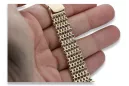 14K gold bracelet for men's watch, Italian, 16 to 17cm