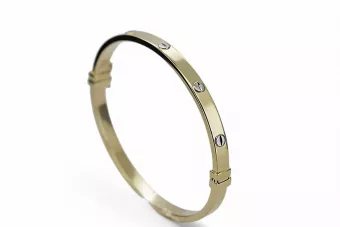 Желтый уникальный 14к 585 золотой мужской браслет cob003y