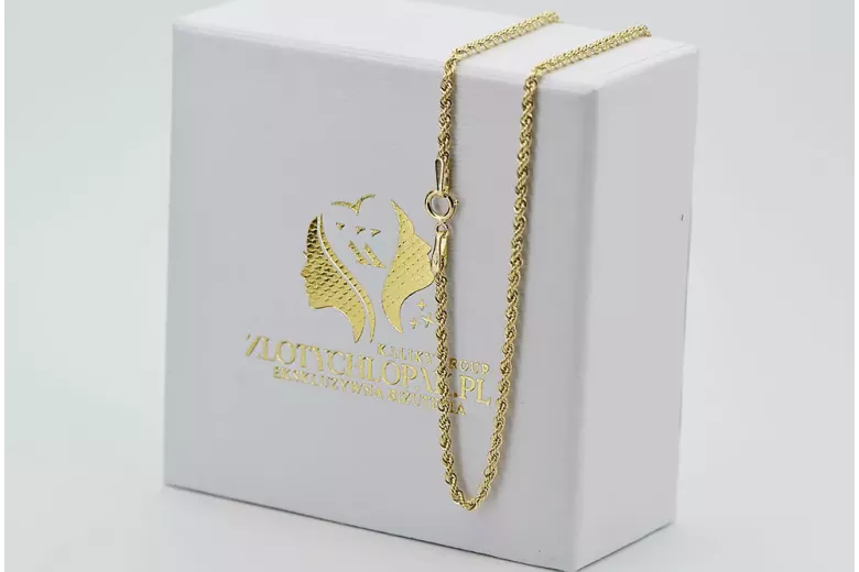 Yellow rose gold chain ★ russiangold.com ★ Gold 585 333 Low price