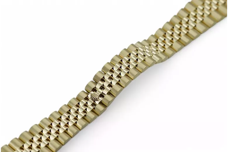 Yellow 14k gold man's Rolex style watch bracelet mbw022y