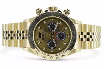 Gold men's watch Geneve ★ zlotychlopak.pl ★ Gold purity 585 333 Low Price!