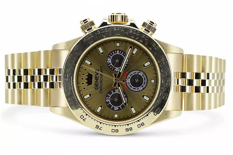 Montre hommes d'or Geneve ★ https://zlotychlopak.pl/fr/ ★ Pureté d'or 585 333 Low Price!