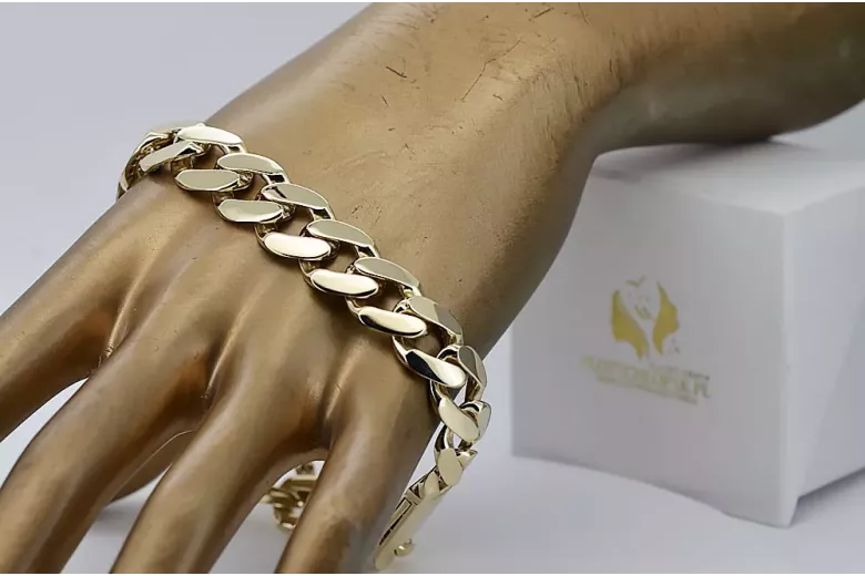 Yellow rose gold bracelet ★ russiangold.com ★ Gold 585 333 Low price