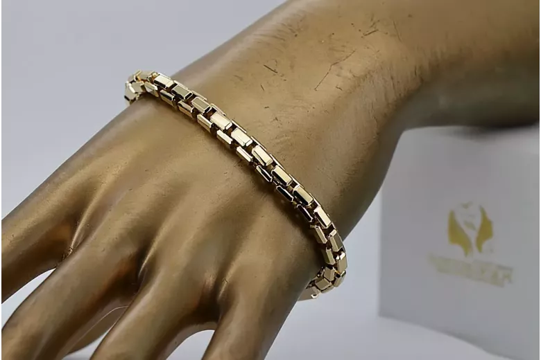 Yellow rose gold bracelet ★ russiangold.com ★ Gold 585 333 Low price