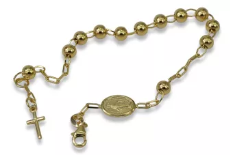 Italian 14k 585 gold rosary "Dolce Gab" bracelet rbc003y