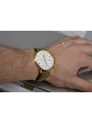 Желтое золото мужские часы Geneve mw053y