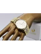 Gold men's watch Geneve ★ zlotychlopak.pl ★ Gold purity 585 333 Low Price!