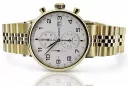 Gold men's watch Geneve ★ zlotychlopak.pl ★ Gold purity 585 333 Low Price!