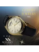 Gold men's watch Geneve ★ zlotychlopak.pl ★ Gold purity 585 333 Low Price!