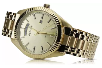 Reloj para hombres de oro Geneve ★ https://zlotychlopak.pl/es/ ★ Pureza de oro 585 333 Precio bajo!