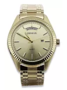 Gold men's watch Geneve ★ zlotychlopak.pl ★ Gold purity 585 333 Low Price!