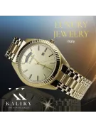 Gold men's watch Geneve ★ zlotychlopak.pl ★ Gold purity 585 333 Low Price!