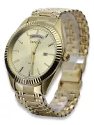 Gold men's watch Geneve ★ zlotychlopak.pl ★ Gold purity 585 333 Low Price!