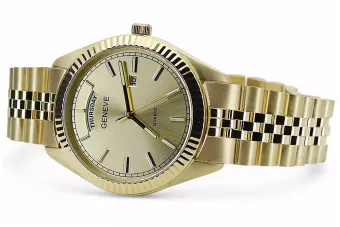 Yellow 14k 585 gold men's Geneve watch mw008ydy@mbw022y