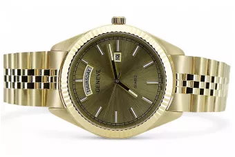 Reloj para hombres de oro Geneve ★ https://zlotychlopak.pl/es/ ★ Pureza de oro 585 333 Precio bajo!