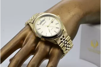 Reloj para hombres de oro Geneve ★ https://zlotychlopak.pl/es/ ★ Pureza de oro 585 333 Precio bajo!