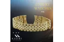 Yellow 14k gold man's Rolex style watch bracelet mbw022y