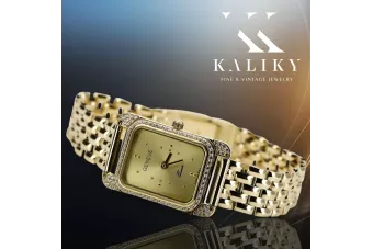 Goldene Herrenuhr Geneve ★ zlotychlopak.pl ★ Gold Reinheit 585 333 Niedriger Preis!