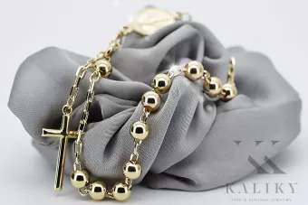 Yellow rose gold rosary bracelet★ russiangold.com ★ Gold 585 333 Low price