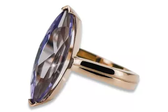 Aleksandryt Oryginalny wyrób Vintage 14k z różowego złota Pierścionek crc010r