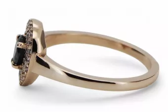 Кольцо 14K сапфир оригинальное розовое золото crc011r