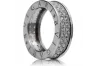 BuIgari Damen-Ring mit Zirkonia in 14 Karat 585er Weißgold, crc006w