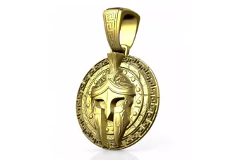 Złota zawieszka 14k 585 Spartan Afirmacje Alfa cpn028y