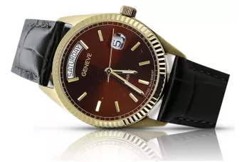 Gold Men's Watch Geneve ★ Zlotychlopak.pl ★ Gold Reinheit 585 333 niedriger Preis!