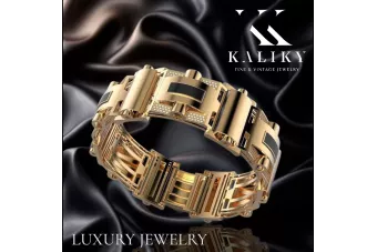 Złota bransoleta męska 14k 585 100g cb126yw