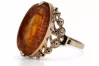 Rosa 14k 585 Gold Bernstein Ring vrab037 Russischer Sowjetischer Schmuckstil