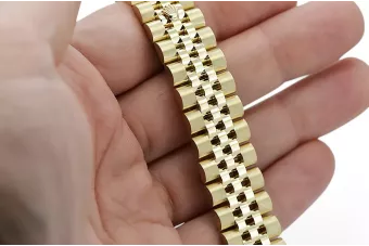 Yellow 14k gold man's Rolex Style Uhr Armband mbw022y