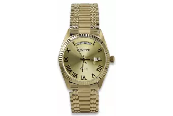 Reloj de oro para hombre Geneve ★ https://zlotychlopak.pl/es/ ★ Pureza del oro 585 333 ¡Precio bajo!
