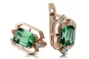 Emerald Diamanten Vintage Ohrringe Handwerk Original 14K Rose Gold vec020r
