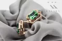 Emerald diamonds Vintage Earrings craft Original 14K Rose Gold vec020r