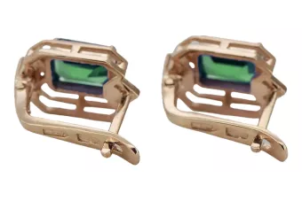 Emerald Diamanten Vintage Ohrringe Handwerk Original 14K Rose Gold vec020r