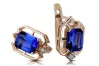 Diamanten aus Saphir Vintage Ohrringe Handwerk Original 14K Rose Gold vec020r