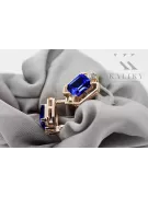 Sapphire diamonds Vintage Earrings craft Original 14K Rose Gold vec020r